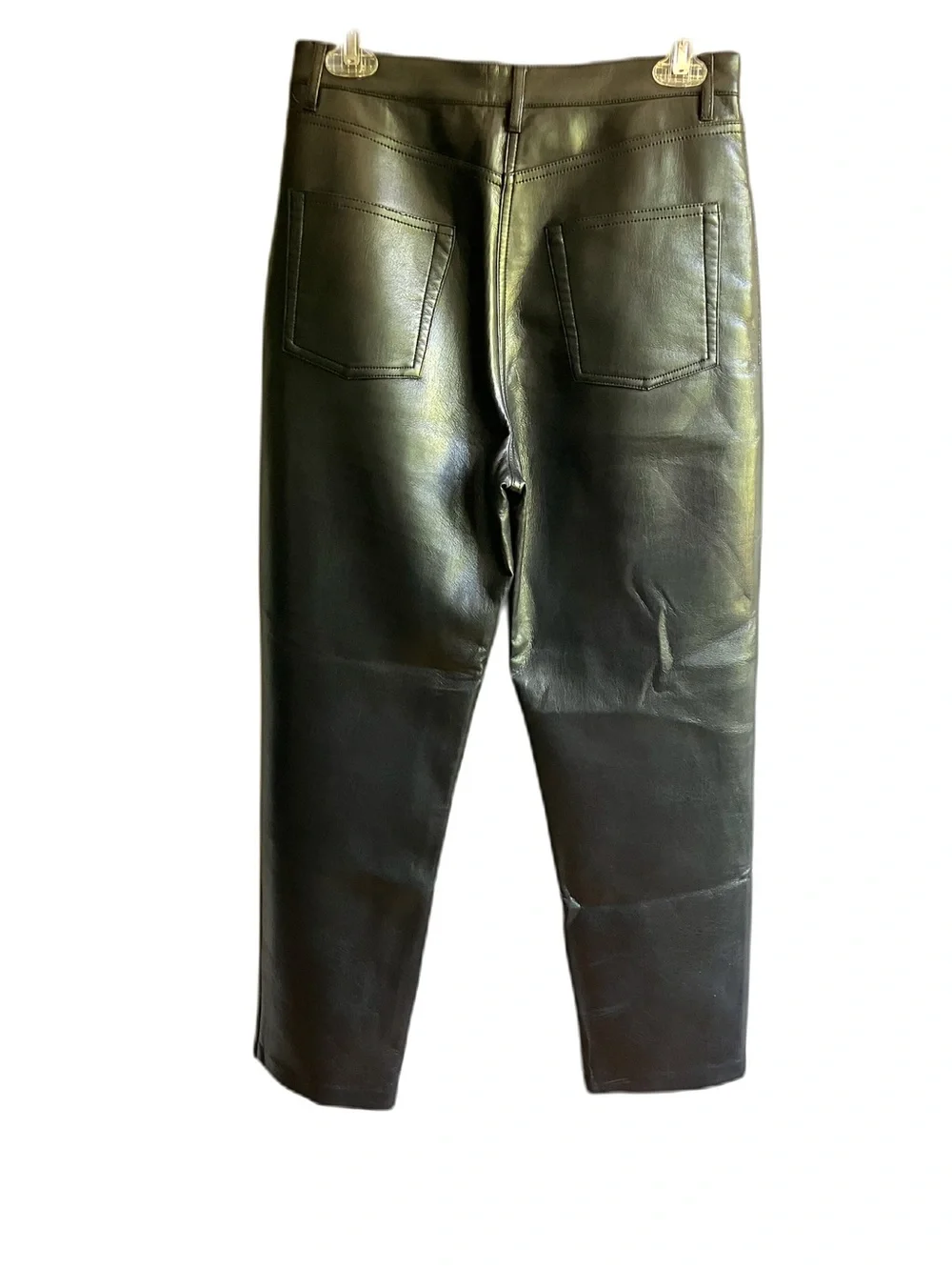 Wilfred Melina High Waisted Vegan Leather Straight Leg Pant Size 8 Black Aritzia